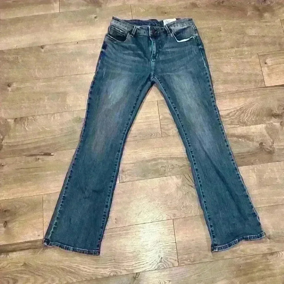 Cosmic Blue Love Bootcut Jeans Size 29 - Flattering Fit with Stretch - Picture 1 of 6